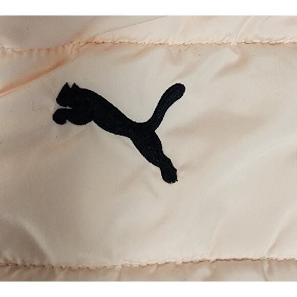 Puma Quilted Light Pink Full Zip Puffer Vest Girls Size Medium 10-12 - Picture 8 of 8